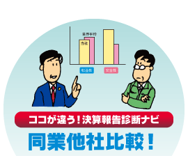 ココが違う! 決算報告診断ナビ 同業他社比較!